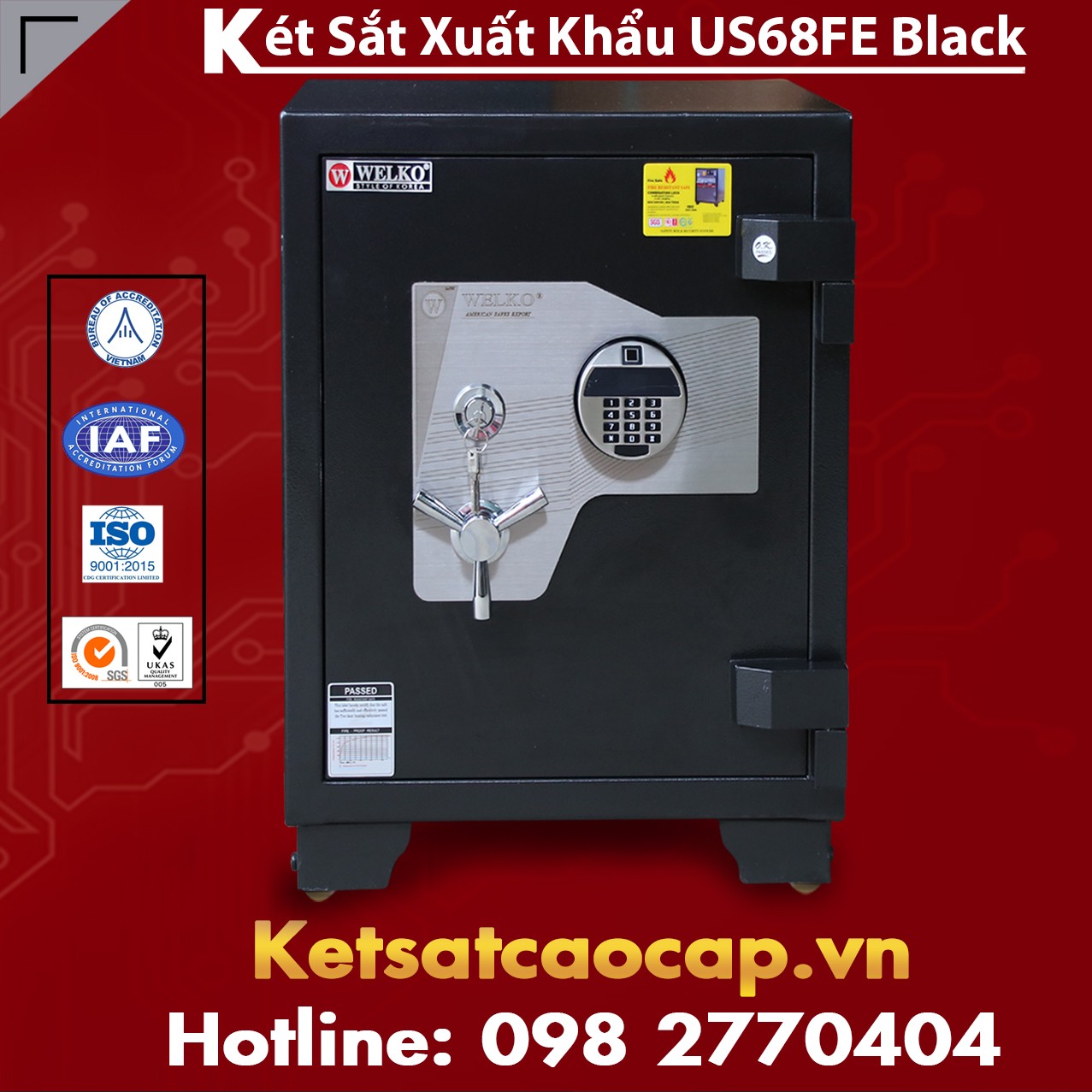 Két Sắt Xuất Khẩu US 68 FE Black Lựa Chọn Thông Minh Người Tiêu Dùng