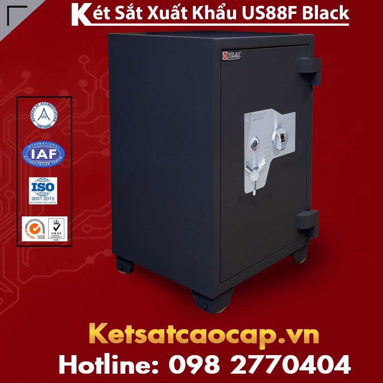 Két Sắt Xuất Khẩu US88 F Black Giá Cả Ưu Đãi Hấp Dẫn Nhất