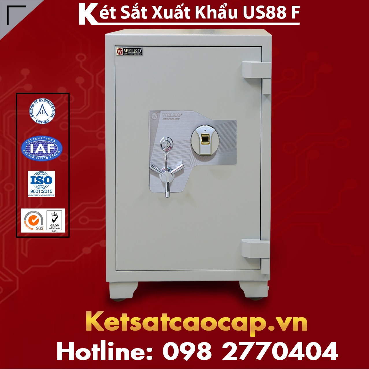 Két Sắt Xuất Khẩu US 88 F White Két Được Sử Dụng Nhiều Nhất Hiện Nay