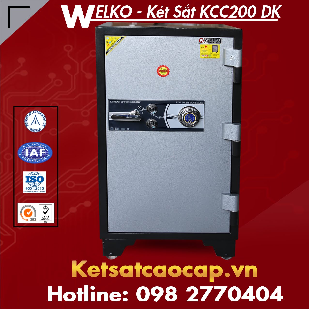 Két Sắt Chống Cháy KCC200 Đổi Mã