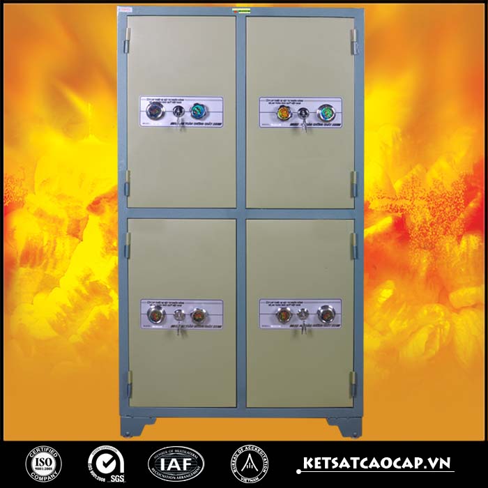 Tủ bảo mật hà nội 4 cánh Xanh khóa cơ