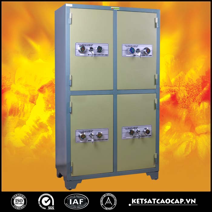 đặc điểm sản phẩm Tủ bảo mật hà nội 4 cánh Xanh khóa cơ