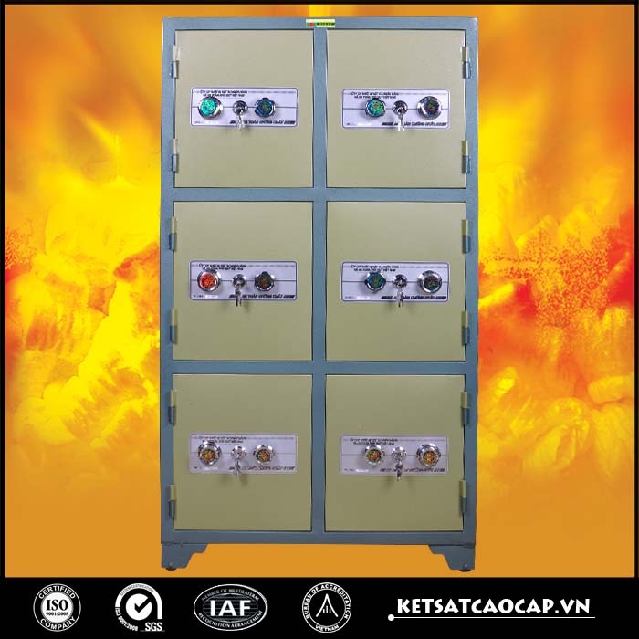 Tủ bảo mật hà nội 6 cánh xanh Khóa cơ