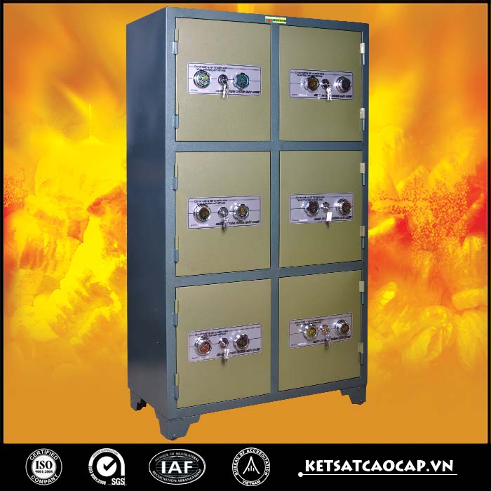 đặc điểm sản phẩm Tủ bảo mật hà nội 6 cánh xanh Khóa cơ