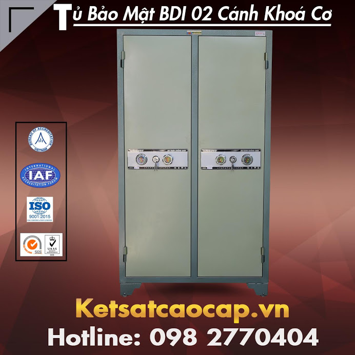 Tủ Bảo Mật BDI 02 Cánh Khoá Cơ