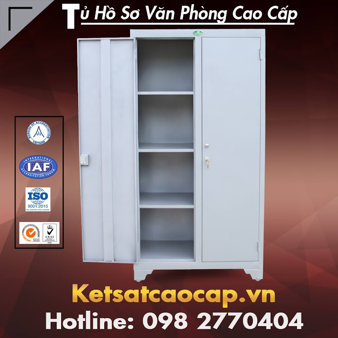Tủ Hồ Sơ Ngân Hàng 2 cánh 8 ngăn